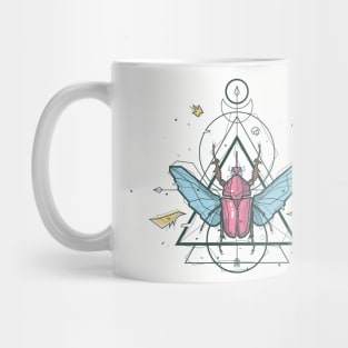 Graffiti Style Beetle and Triangles II Mug